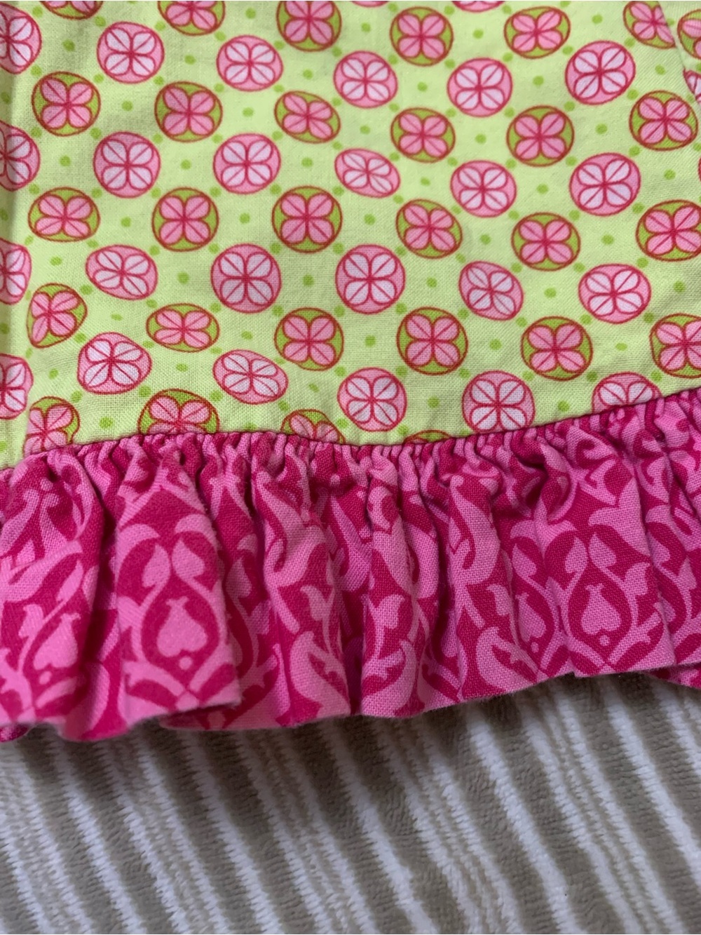 Pink & Lime Ruffled Halter Top - Picture 3 of 5
